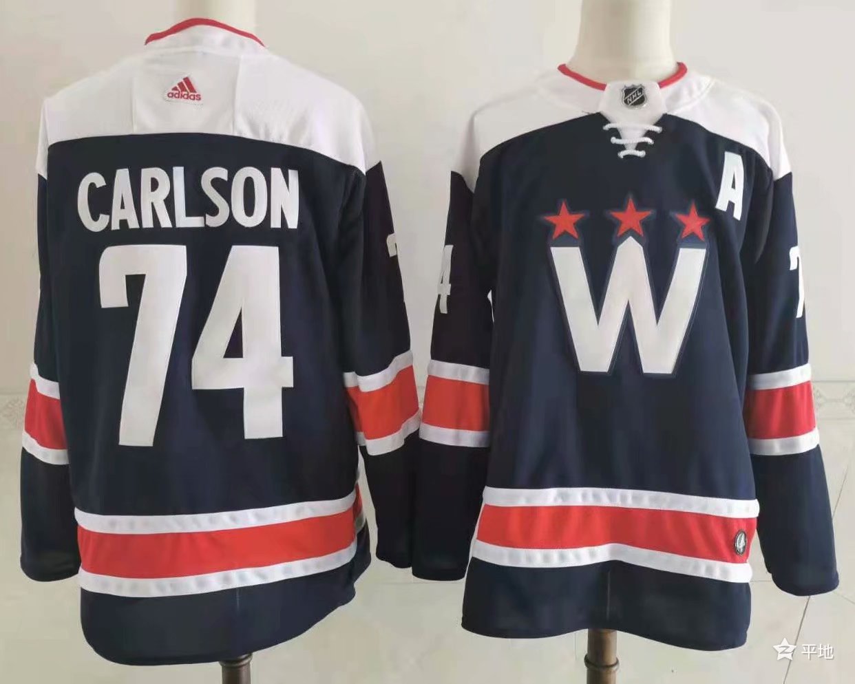 2021 Men Washington Capitals #74 Carlson blue Adidas Hockey Stitched NHL Jerseys->washington capitals->NHL Jersey